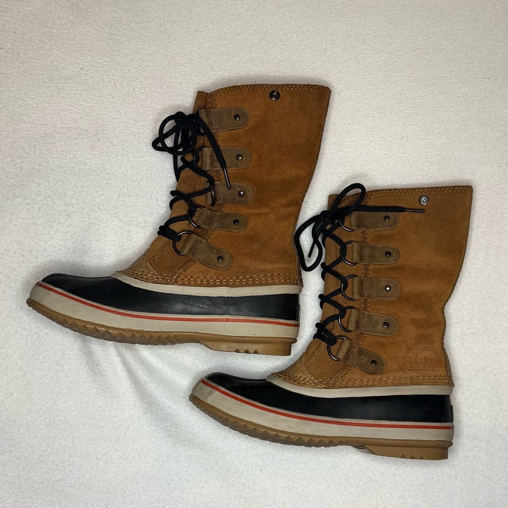 Sorel Women’s Joan of Ark Snow Boots Sz 7 Leather/Rubber - Picture 2 of 8